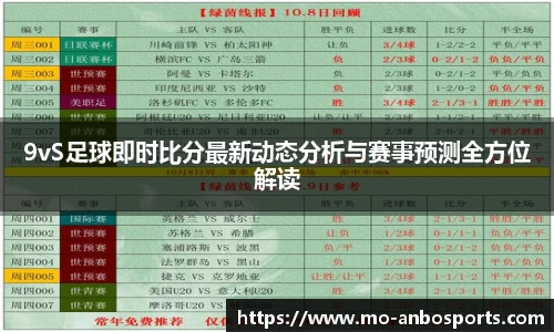 9vS足球即时比分最新动态分析与赛事预测全方位解读